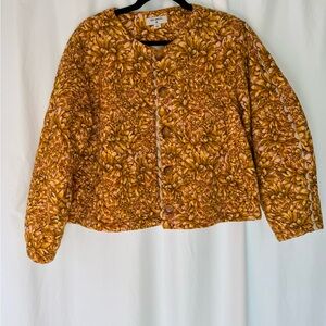 Kika Vargas Yellow and Pink Floral Jacket